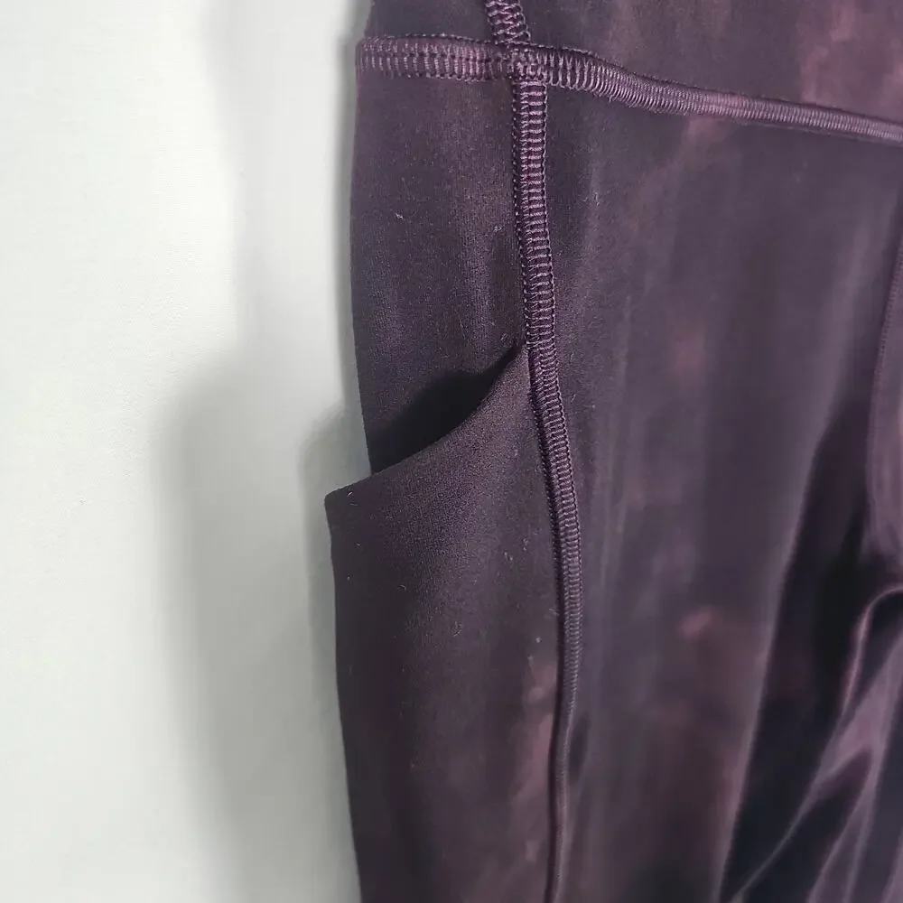 Lululemon Align HR Pocket Pant Diamond Dye Cassis Black Leggings Sz 8